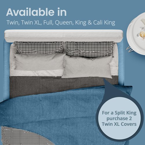 SafeRest Waterproof California King Size Mattress Protector - Fitted with Stretchable Pockets - Machine Washable Cotton Blend Mattress Cover for Bed