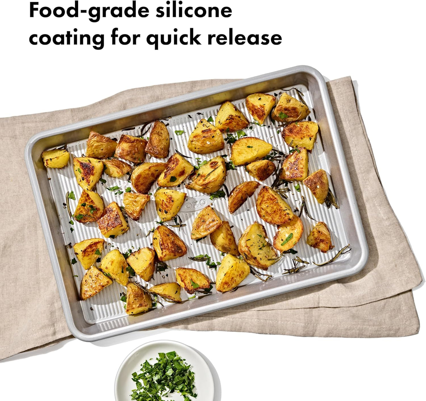 OXO Good Grips Quarter Sheet Pan - Non-Stick Pro Clear Coated Metal Baking Sheet