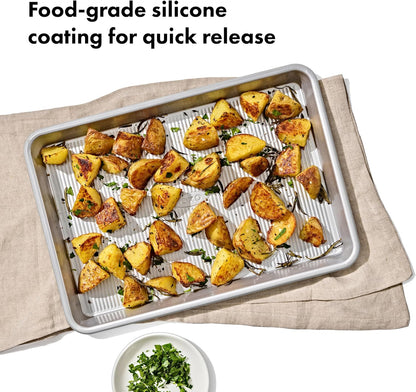 OXO Good Grips Quarter Sheet Pan - Non-Stick Pro Clear Coated Metal Baking Sheet