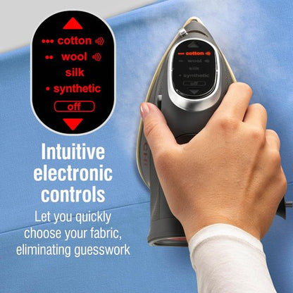 CHI Mini Steam Iron - Portable Travel Iron with Titanium Infused Ceramic Soleplate - 1000 Watts, Black