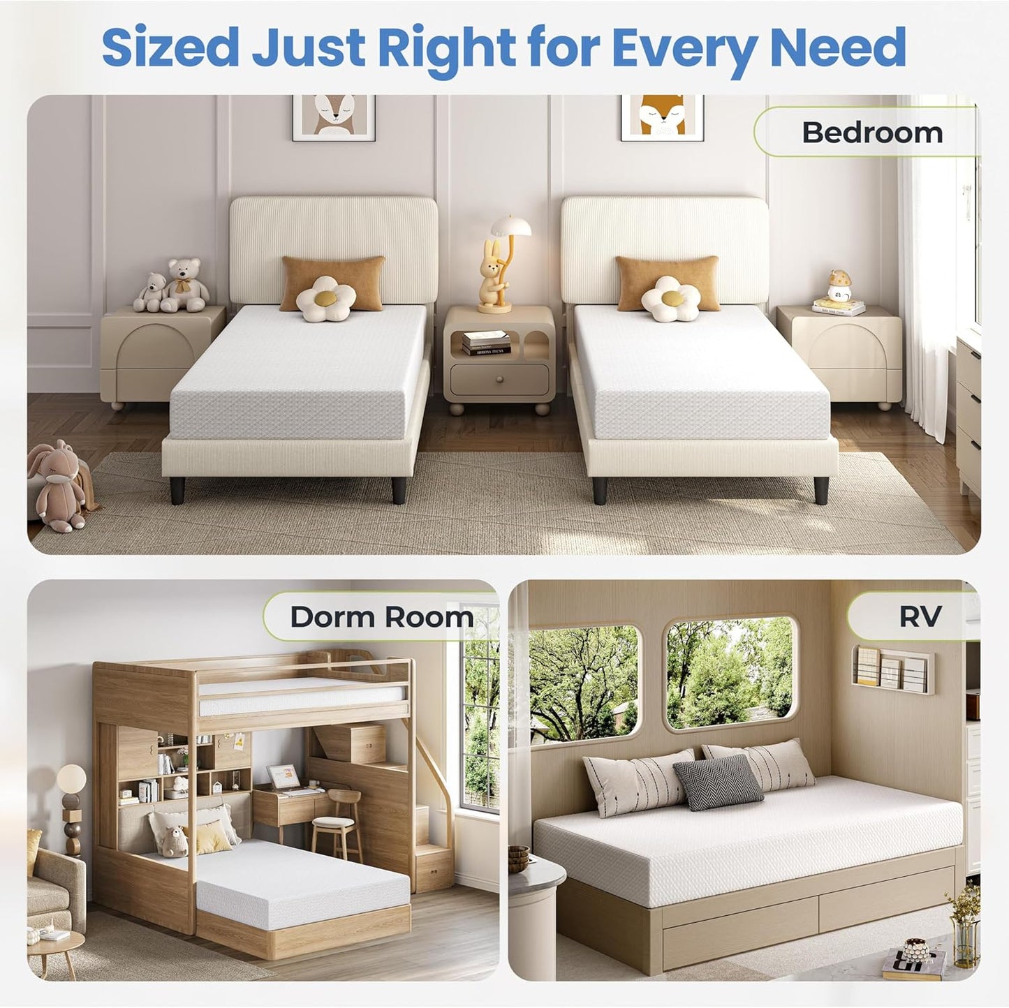 Yaheetech Twin Mattress - 8 Inch Cooling Gel Memory Foam with Green Tea for Fresh Sleep | Medium Firm, CertiPUR-US Certified