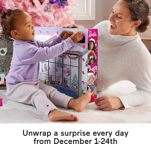 Fisher-Price Little People Barbie Advent Calendar - 24 Christmas Figures & Toddler Playset