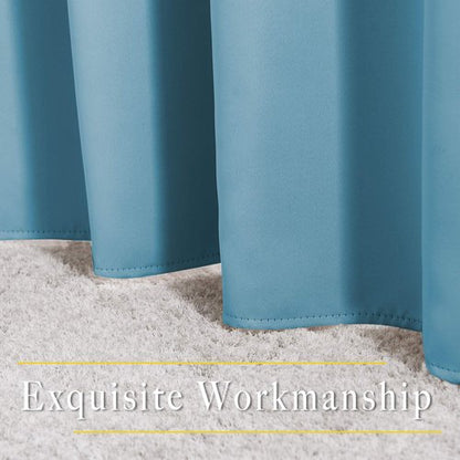 NICETOWN Blackout Curtains and Drapes - Energy Saving Thermal Insulated Solid Grommet Blackout Draperies for Sliding Glass Door/Patio (1 Pair, W80 x L84, Teal Blue)