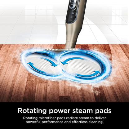Shark S7001 Mop - 3 Steam Modes & LED Headlights - Scrub & Sanitize Hard Floors - Gold Finish