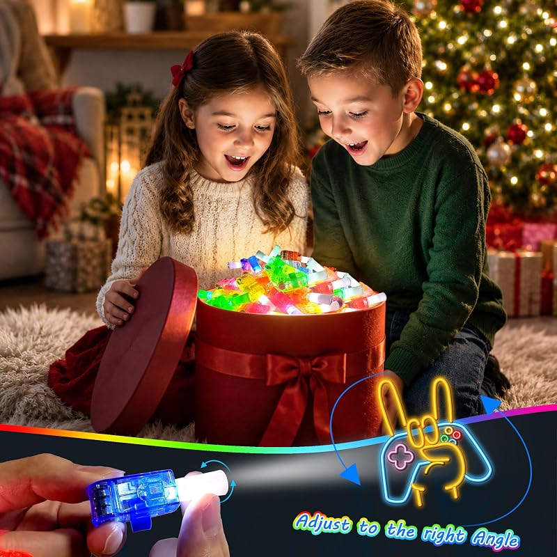 Video Game Themed 24 Pcs LED Finger Lights – 8 Designs, 3 Each (Variation: Video Game)
