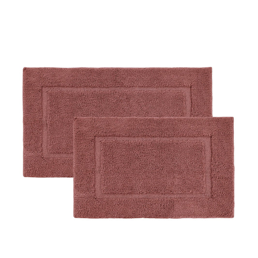 Bathroom Rugs Sets 2 Piece, Extra Soft Absorbent Premium Bath Mats For Bathroom Sets, Non Slip Shower Mats For Bathroom, Bathroom Mat Set, Bath Mats For Bathroom Floor- 20" x 32"/17" x 24", Dusty Rose