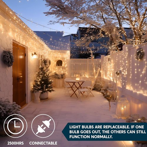 Joiedomi Christmas String Lights - 100 Count Mini Warm Fairy Lights for Indoor & Outdoor Decor - 21.4 FT White Wire