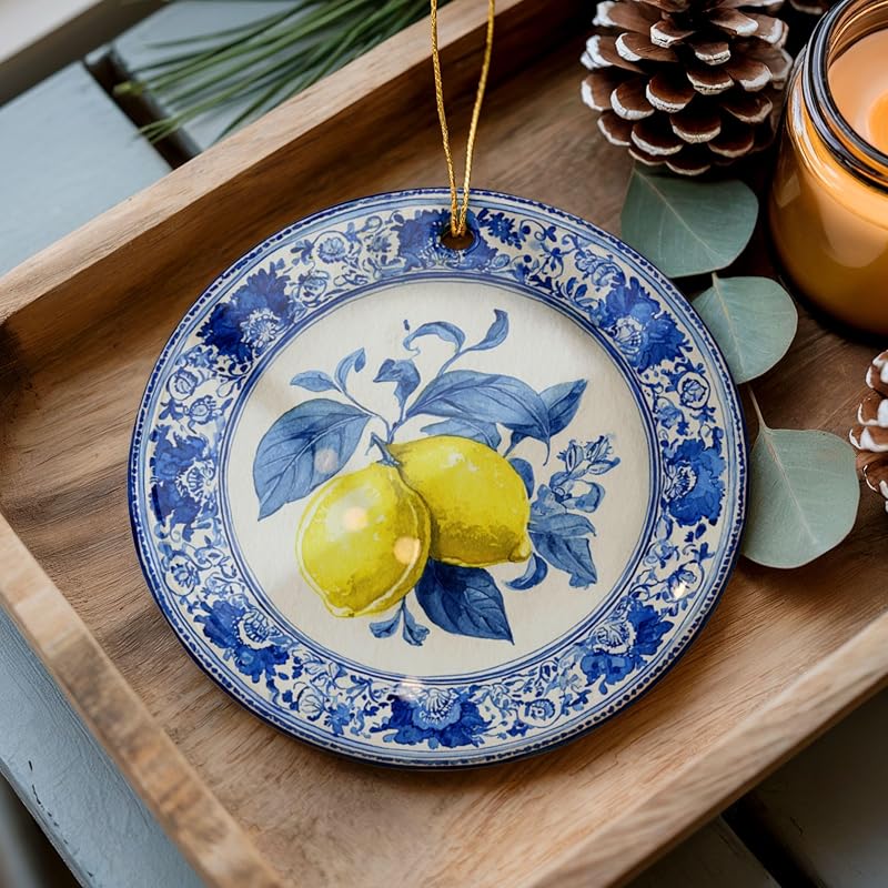 Amalfi Coast Ornament - Ceramic Sorrento Lemons Christmas Keepsake