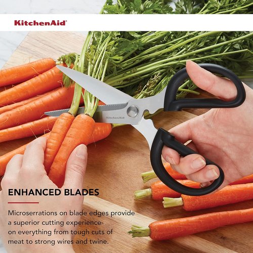 KitchenAid Universal Stainless Steel Shears - Versatile Utility Scissors in Black