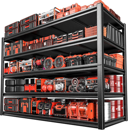 POKIPO Heavy-Duty Garage Shelving Unit - 5-Tier Metal Storage Rack | Adjustable 72"H x 35"W x 15.7"D, 3000LBS Capacity