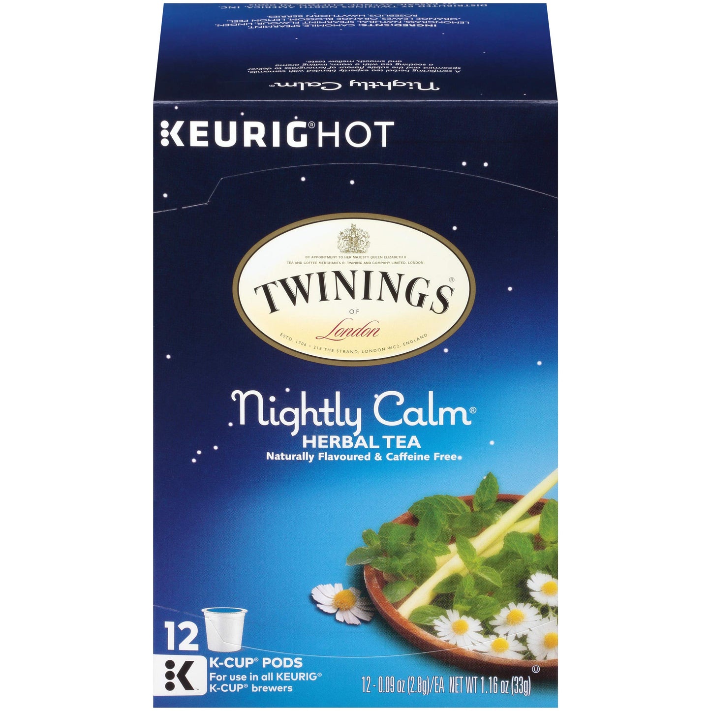 Twinings of London Nightly Calm Herbal Tea K-Cups for Keurig, 12 Count