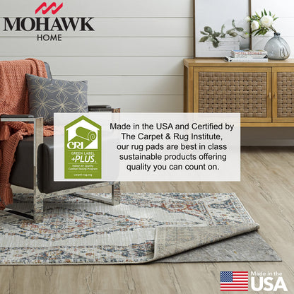 Mohawk Home Non Slip Rug Pad 8' x 10' - 1/4" Thick Felt + Latex Rubber Gripper - Dual Surface Cushion for Hardwood, Carpet, Tile Floors, Made in USA
