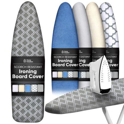 Home Intuition Iron Scorch Resistant Ironing Board Cover and Pad, 15x54, Standard Size Coated Thick Padding