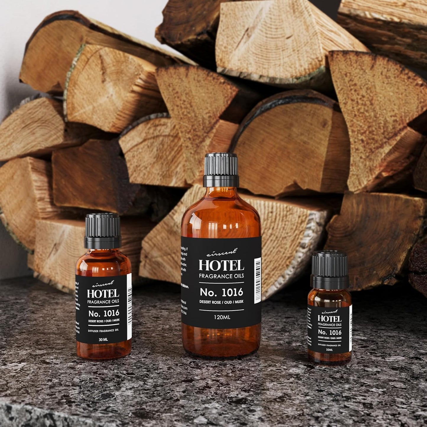 AirScent Hotel Diffuser Oil No. 1016 | Premium Caraway Desert Rose & Oud Fragrance - 10 mL Glass Bottle