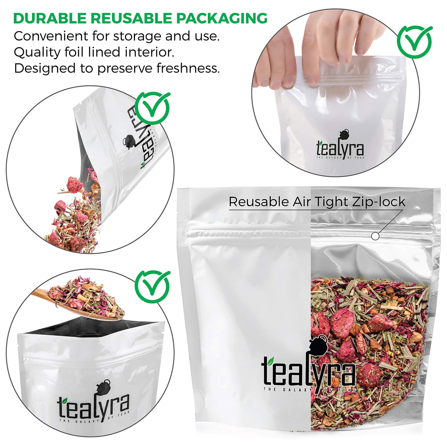 Tealyra - Raspberry Relaxation - Herbal Loose Leaf Tea - Lemon Verbena - Hibiscus - Lemongrass - Calming Relaxing Bed Time Tea - Caffeine Free - 224g (8-ounce)