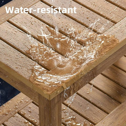 DWVO Shower Stool - 23.5in Water-Resistant Non-Slip Bench for Bathroom & Outdoor Use (Teak)