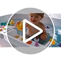 Gotega 2-Pack Kids Bathtub Splash Guard with Toy Shelf & Storage