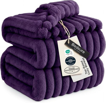 Bedsure GentleSoft Fleece Blanket - Super Soft Cozy Purple King Blanket, 108x90 Inches