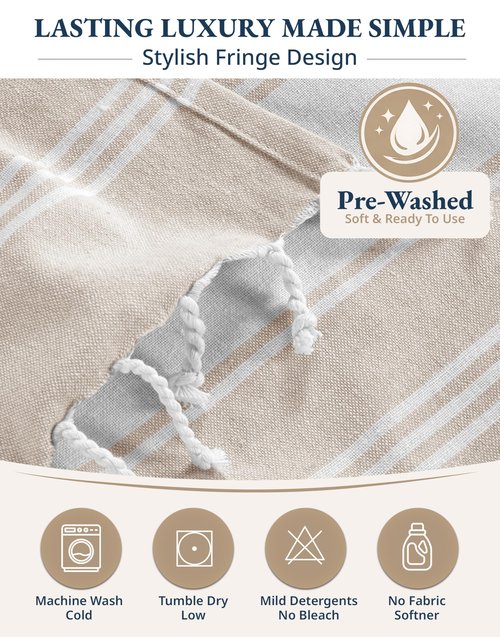 LANE LINEN Beach Towels for Women, Large Beach Towels Oversized, Pre-Washed, No-Shrink Sand Free, Quick Dry, Lightweight Travel Towel,Soft Beach Bath Towel, 39"x71" - Beige