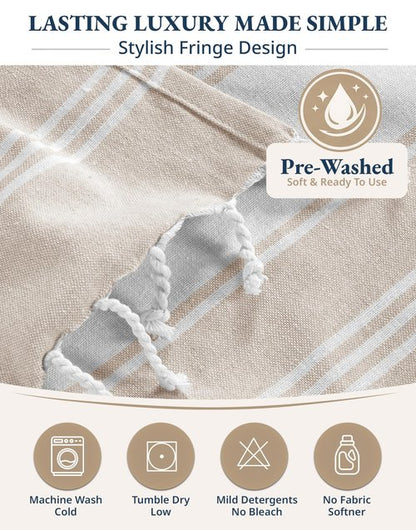LANE LINEN Beach Towels for Women, Large Beach Towels Oversized, Pre-Washed, No-Shrink Sand Free, Quick Dry, Lightweight Travel Towel,Soft Beach Bath Towel, 39"x71" - Beige