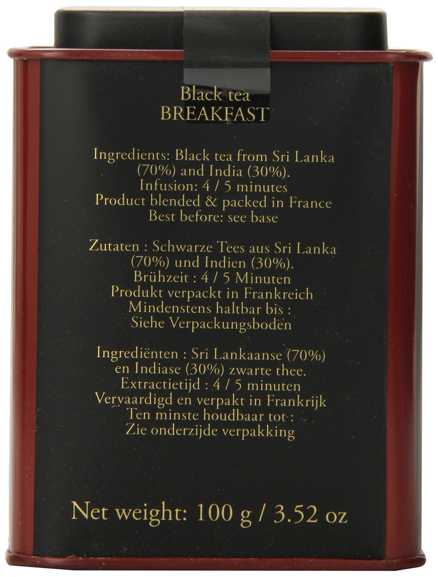 DAMMANN FRERES Breakfast Loose Tea, 3.5 Ounce Tin