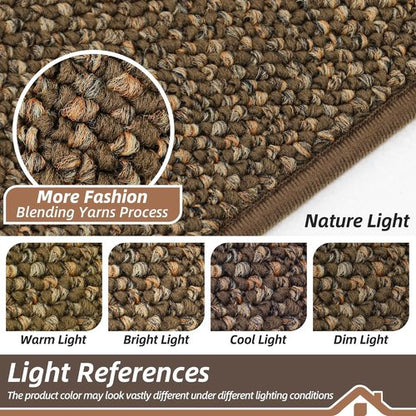 BEQHAUSE Dirt Trapper Door Mat - Non-Slip, Washable, Absorbent Entrance Mat | 20" x 48", Brown