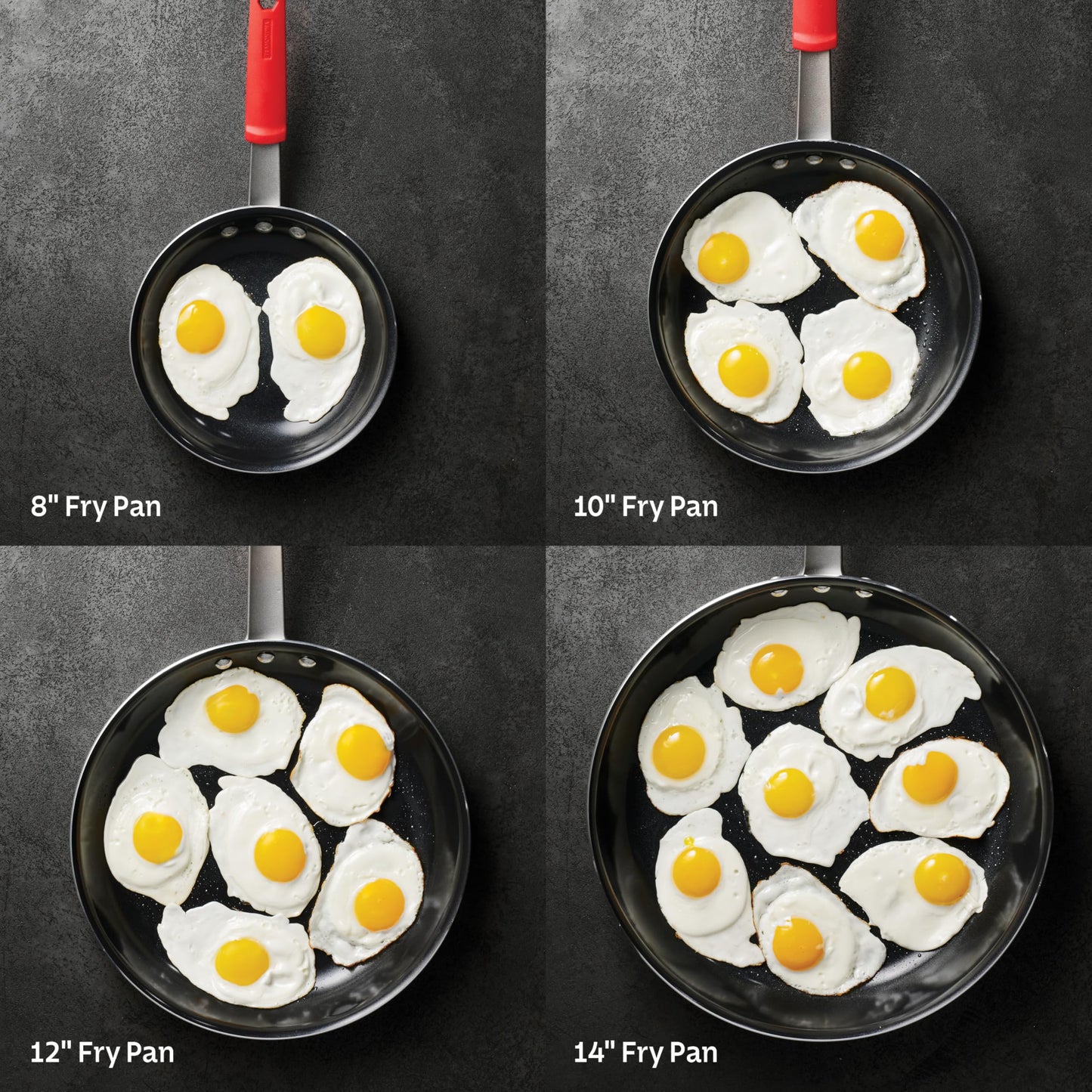 Tramontina Nonstick and Ceramic Professional Pans (Black/Red/Gray)
