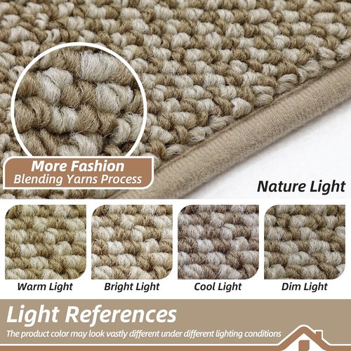 BEQHAUSE Dirt Trapper Door Mat - Non-Slip, Washable, Absorbent | 32" x 48", Light Beige for Entryway