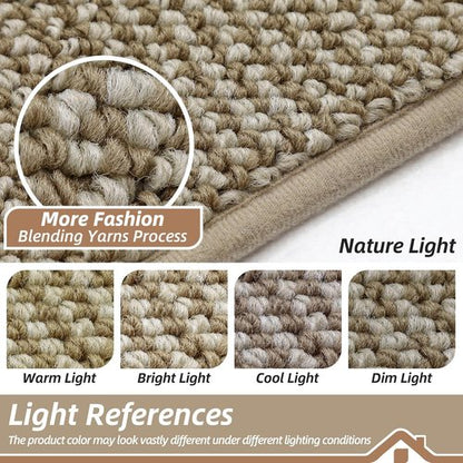 BEQHAUSE Dirt Trapper Door Mat - Non-Slip, Washable, Absorbent | 32" x 48", Light Beige for Entryway