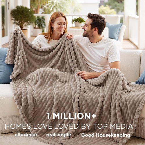 Bedsure GentleSoft Light Brown Full Blanket - Cozy Fleece Throw for Couch, Perfect Gift for Women | 84x90 Inches