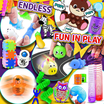 Skiennix 1000 PCS Fidget Toys - Bulk Party Favors for Kids | Ideal for Goodie Bags & Classroom Prizes
