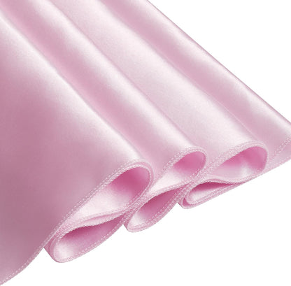 Skiennix Pink Satin Chair Sashes - Elegant Bows for Weddings & Events | 6 x 108 Inch Size