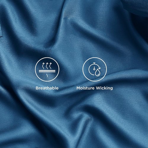 Bedsure Cooling Twin XL Sheets - Breathable & Soft Rayon from Bamboo | Deep Pocket Hotel Luxury Teal