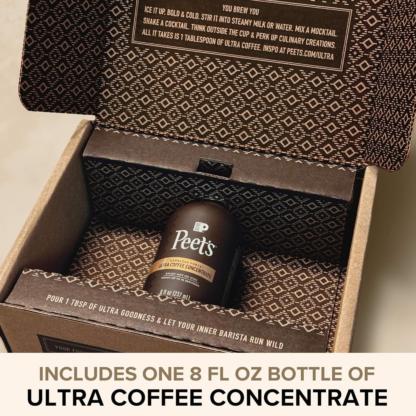 Peet's Coffee Ultra Concentrate - Instant Hot, Cold Brew or Iced Coffee, 100% Arabica, 8 Fl Oz (16 Servings)