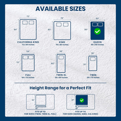 Utopia Bedding Queen Size Waterproof Mattress Protector - Premium 200 GSM Terry Cover | Soft & Breathable with Deep Pockets (White)