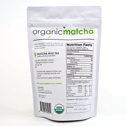 ONE ORGANIC Matcha Tea Powder 8.8 oz (250g)