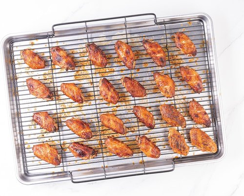 Baker's Secret Non-Toxic Roasting Pan - 18" Large Aluminum Roaster with Rack | Eco-Friendly & PFOA-Free