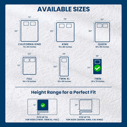 Twin Size Mattress Protector Waterproof 14 Pack, Premium 200 GSM Terry Mattress Cover, Soft & Breathable Bed Cover, Fitted Sheet Style Stretchable Deep Pockets 15" by Utopia Bedding (White)
