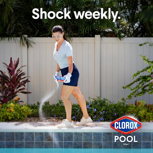 Clorox® Pool&Spa™ Shock XTRABLUE® - Fast-Acting Bacteria & Algae Killer | Swim-Ready in 15 Minutes (12-Pack)