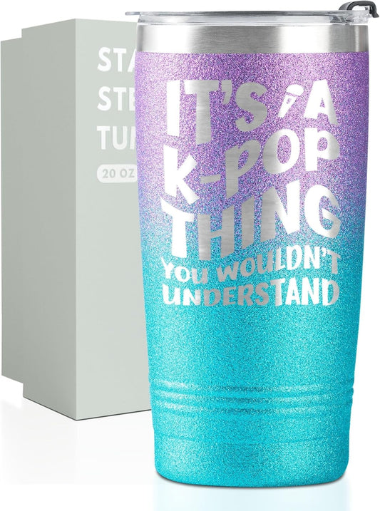 Onebttl Stainless Steel K-Pop Tumbler - 20oz Gift for Teen Girls & Women | Perfect for Korean Pop Fans