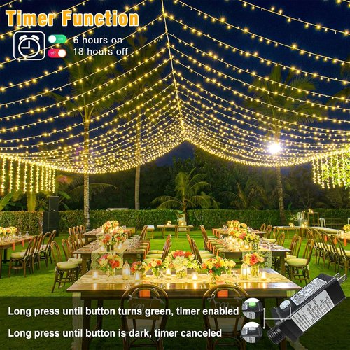 300 LED Christmas Lights by [Brand Name] - 100FT Waterproof Plug-In String Lights | 8 Modes for Indoor/Outdoor Decor