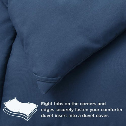 Bedsure Comforter Duvet Insert - Quilted Comforters Twin XL Size, All Season Duvet, GentleSoft Down Alternative Bedding, with 8 Tabs, Gifts for Women/Men, Dark Slate Blue, Twin XL 92 x 68 Inches