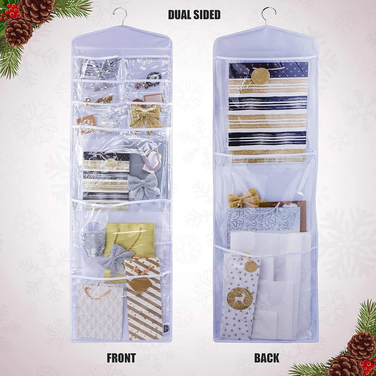 Regine Switzerland Large Double-Sided Gift Bag Organizer - Tissue Paper Holder in White