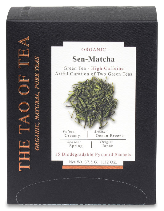The Tao of Tea Sen-Matcha Organic Green Tea, 15 Pyramid Sachets