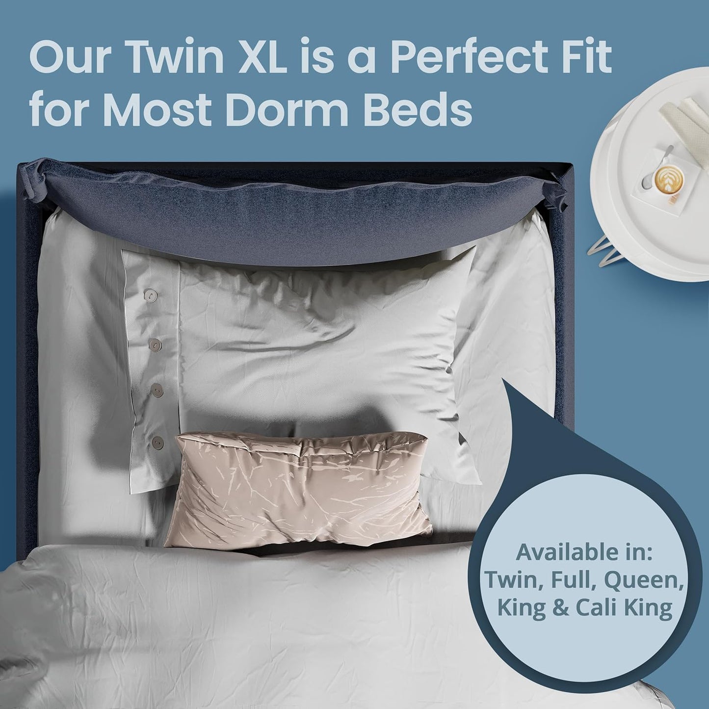 SafeRest Waterproof Mattress Protector - Twin Size, Fitted Design, Machine Washable Cotton Blend
