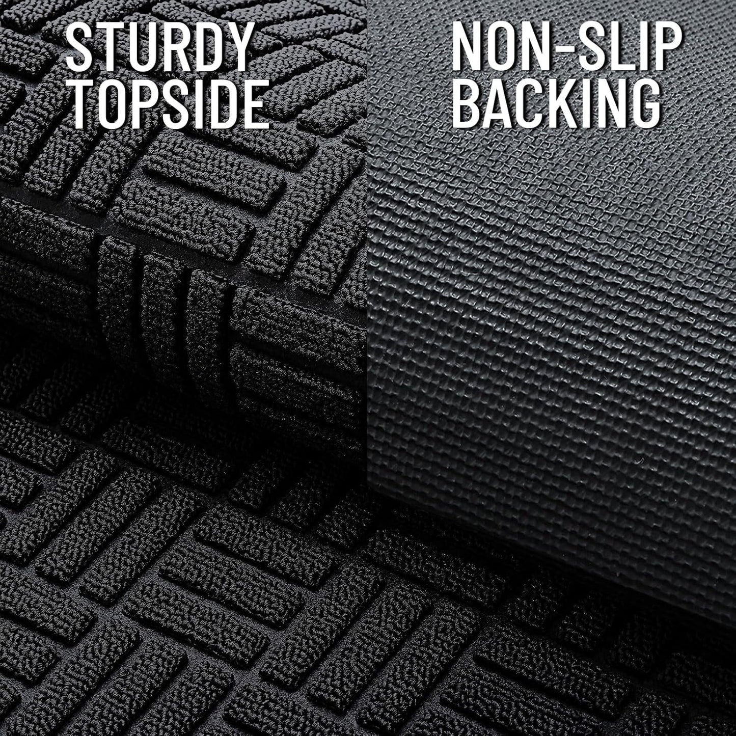 OLANLY Heavy-Duty Front Door Mat - Absorbent, Non-Slip Rubber Doormat | 29.5x17 Inches, Black