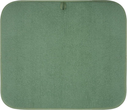 OGGI Microfiber Dish Drying Mat - Absorbent & Reversible Kitchen Pad, 16"x18", Large, Sage Color