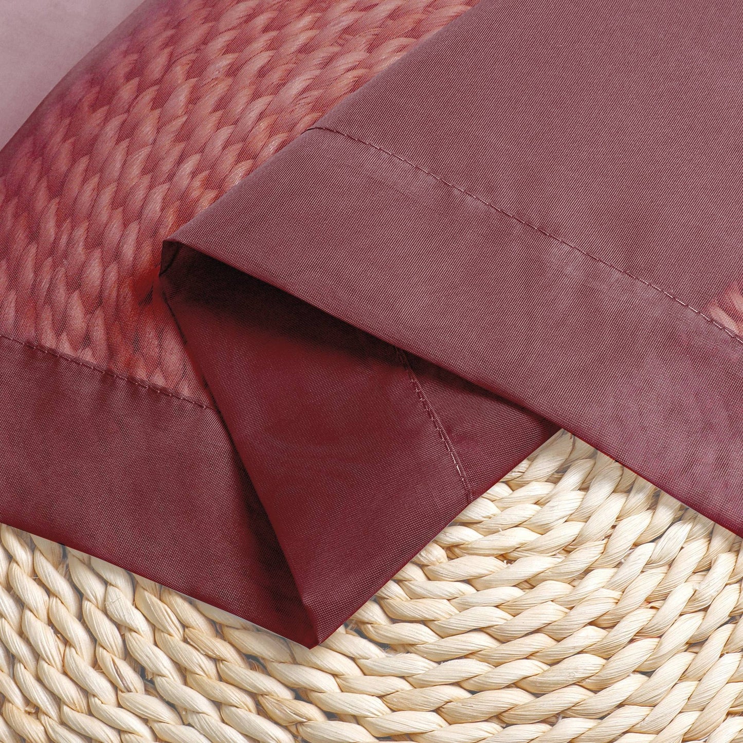 OWENIE Burgundy Red Sheer Curtains 72 Inches Long 2 Panels Set, Transparent Voile Sheer Curtain Rod Pocket Gauze Drapes for Living Room Bedroom Window Sliding Glass Door Treatment, Each 42 x 72 Inch