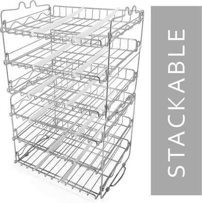 Che'mar Can Organizer - Stackable Rack for 36 Cans | Chrome Canned Food Storage for Pantry & Kitchen