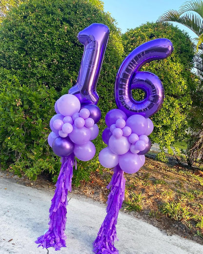 Purple Number 20 Balloon - 40 Inch 20th Birthday Decoration for Girls & Boys Party Supplies